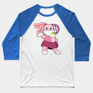 Rabbit at Tennis with Tennis racket Baseball T-Shirt